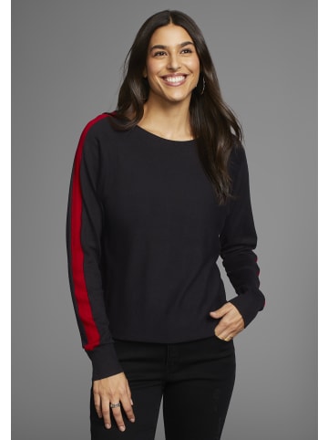 Laura Scott Strickpullover in schwarz-dunkelrot
