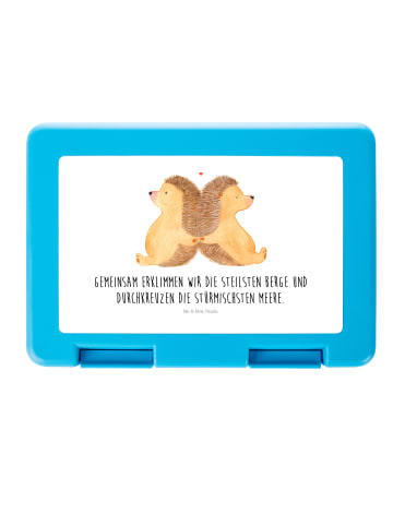 Mr. & Mrs. Panda Bento Box Igel händchenhaltend mit Spruch in Weiß