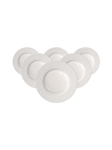 Villeroy & Boch 6er Set Frühstücksteller Manufacture Ice in Weiß ø 21,7 cm in weiß