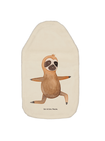 Mr. & Mrs. Panda Wärmflasche Faultier Yoga ohne Spruch in Weiß