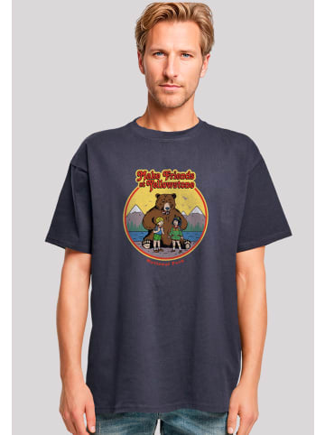 F4NT4STIC Oversize T-Shirt US National Parks Make Friends At Yellowstone in marineblau
