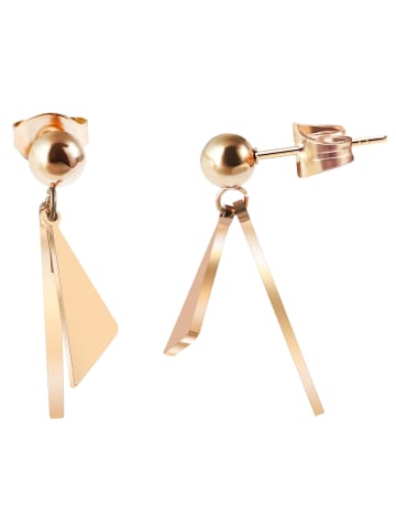 Adeliás Damen Ohrringe – Ohrstecker aus Edelstahl in gold