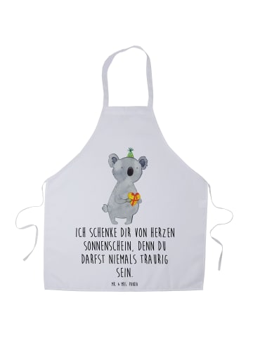 Mr. & Mrs. Panda Küchenschürze Koala Geschenk mit Spruch in Weiß