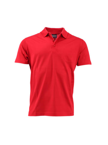 Paul & Shark Men’s Knitted Polo Shirt in Rot