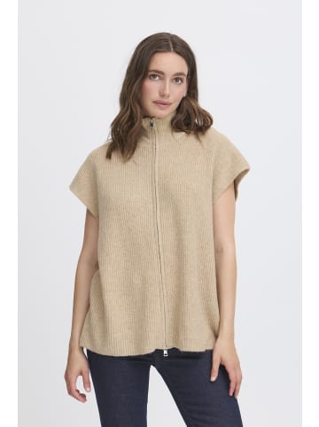 ICHI Ärmellose Strickweste IHDUCIE Loose fit in Oatmeal Melange