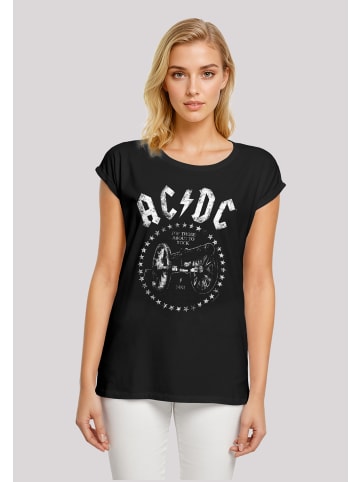 F4NT4STIC Extended Shoulder T Shirt ACDC We Salute You Cannon in schwarz
