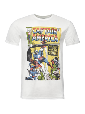 Recovered T-Shirt Marvel Captain America Battles in Beige