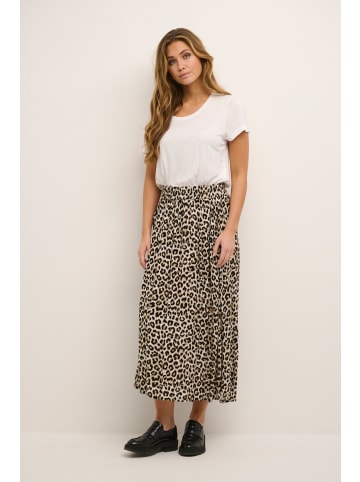 Kaffe Rock KAvilia A-shape in Chalk / Sand / Black Leo Print