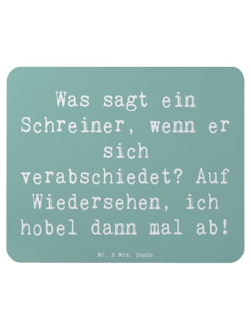 Mr. & Mrs. Panda Mouse Pad Spruch Schreiner Abschied mit Spruch in Meeresbrise