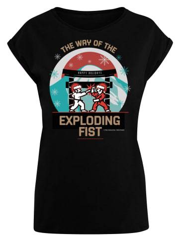 F4NT4STIC T-Shirt Retro Gaming Way of the Exploding Fist Christmas Design in schwarz