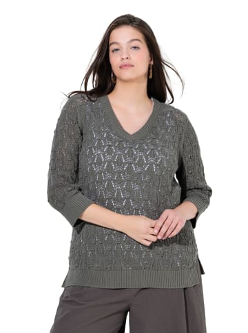 Ulla Popken Pullover in dunkelgrau