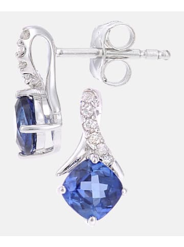 Diamant L'éternel Ohrringe aus 375 Weißgold mit 0.85 Karat Diamant mit Tansanit