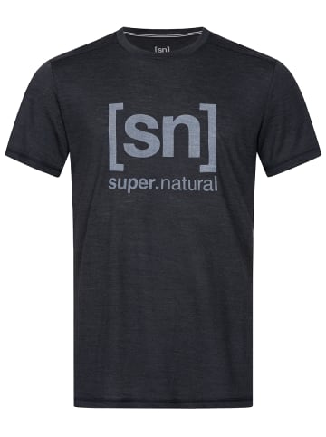 super.natural Merino T-Shirt in schwarz