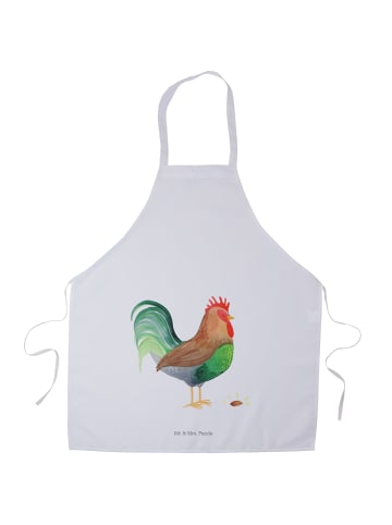 Mr. & Mrs. Panda Schürze Hahn Korn ohne Spruch in Weiß