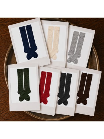 Occulto 1er Pack Lange Trachtensocken Silberdistel in Hellgrau