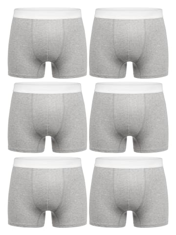 Amaci&Sons 6er Pack Boxershorts 2. BEAU in Grau/Weiß