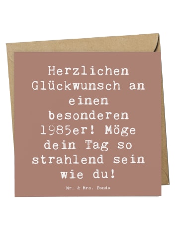 Mr. & Mrs. Panda Deluxe Karte Spruch 1985 Geburtstag mit Spruch in Braun Pastell