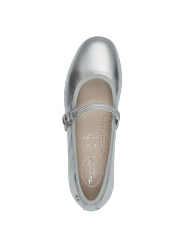 Tamaris WIDE FIT Ballerina in SILVER
