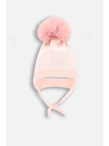 Coccodrillo Wintermütze mit Pompon in rosa