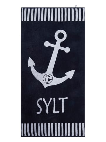 SCHIETWETTER Strandhandtuch "Sylt" 180x88cm in navy-white