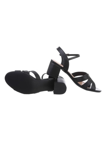 Ital-Design High-Heel Sandalette in Schwarz