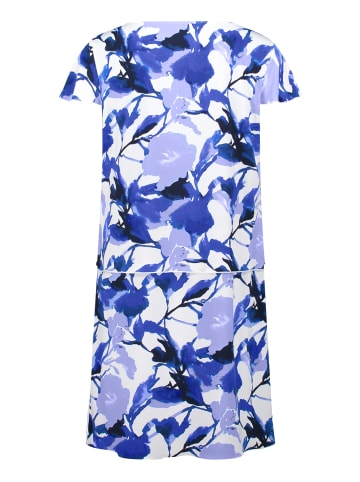 Betty Barclay Stufenkleid kurzarm in Weiß/Blau
