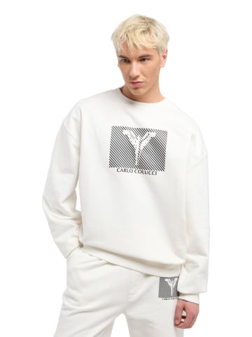 Carlo Colucci Sweatshirt Enderle in Weiß