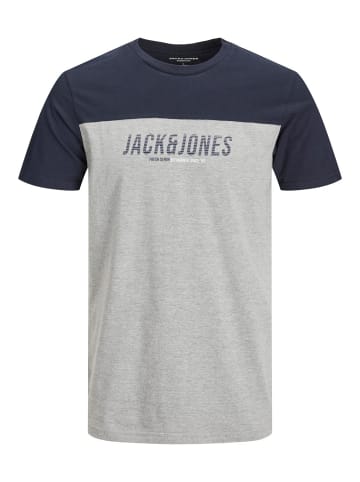 Jack & Jones Shirt 'Dan Blocking' in grau