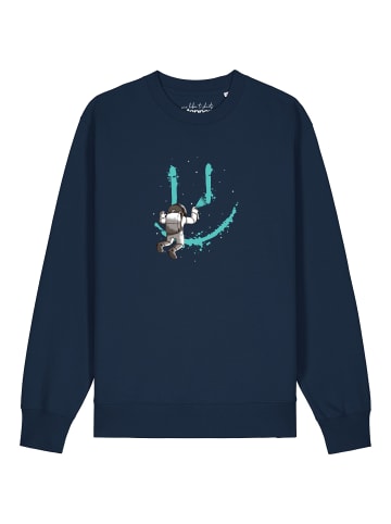 wat? Apparel Sweatshirt Graffiti Astronaut in Dunkelblau