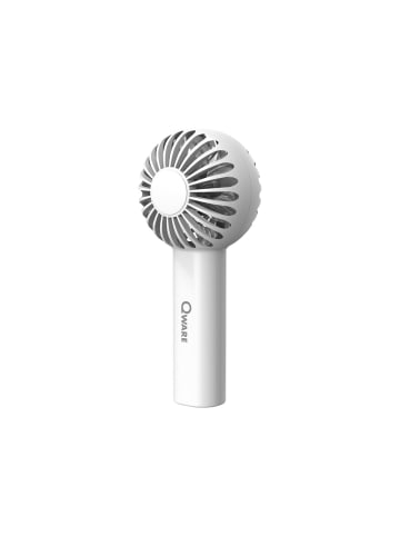 COFI 1453 Qware Tragbarer Handventilator – Mini-Fan mit Akku, USB-C & in Weiß