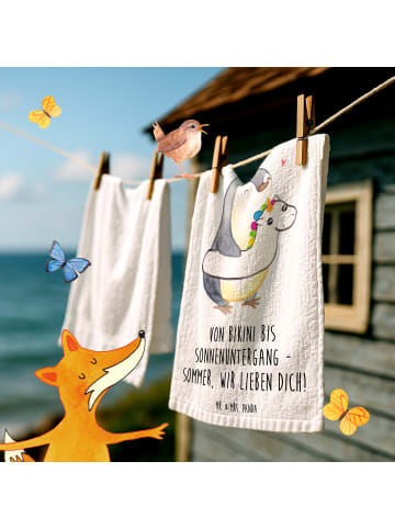 Mr. & Mrs. Panda handtuch gäste wc Sommer Meer Strand mit Spruch in Weiß