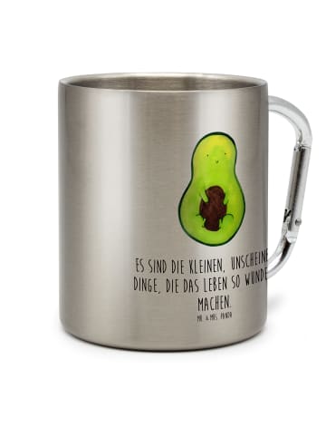 Mr. & Mrs. Panda Thermobecher Avocado Kern mit Spruch in Silber