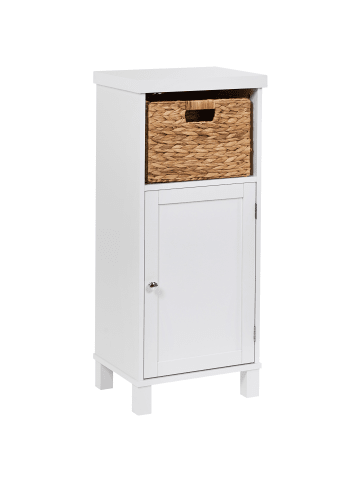 Beliani Badezimmerschrank PACLLON in Weiß/Braun - (W) 40 x (H) 91 x (L) 30 cm