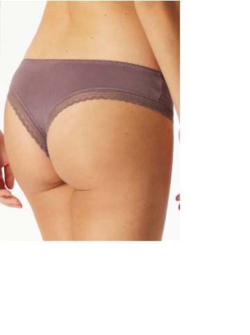 Schiesser Tanga Cheeky String in schwarz, lila