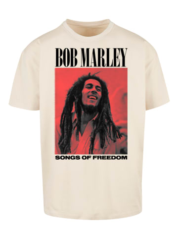 F4NT4STIC Heavy Oversize T-Shirt Bob Marley Songs Of Freedom Reggae Music in sand