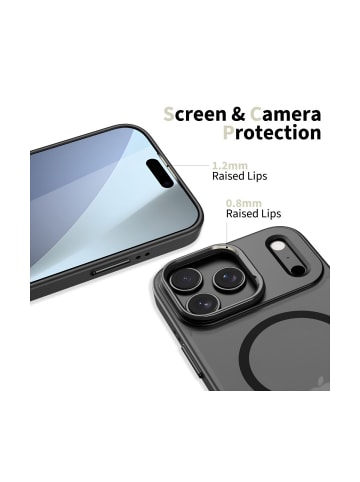 TechProtect Tech-Protect MagStand Handyhülle iPhone 17 Pro mattschwarz in Schwarz