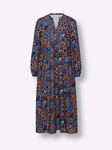 Heine Druckkleid in cognac-aqua-bedruckt