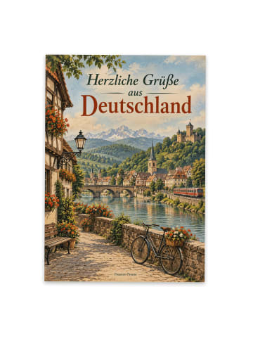 Mr. & Mrs. Panda Postkarte Deutschland-Reisepostkarte nostalgisc... in Weiß