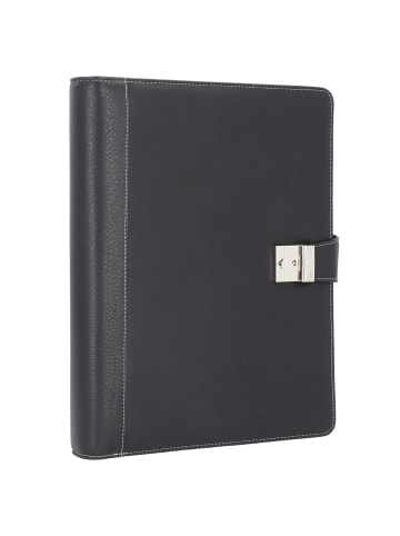 Alassio Aktenmappe Leder 36 cm in schwarz