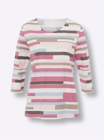 Sieh an! Rundhals-Shirt in altrosa-hellrosé-bedruckt