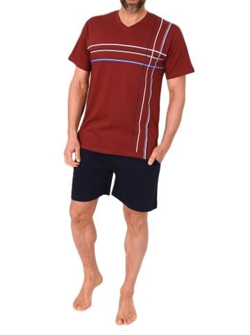 NORMANN Shorty Schlafanzug kurzarm Pyjama - 84254 in rot