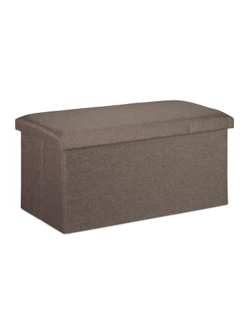 relaxdays Sitzbank in Graubraun - (B)76,5 x (H)38 x (T)38,5 cm