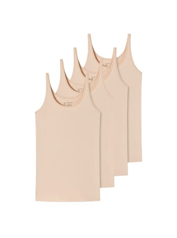 Schiesser T-Shirt 4er Pack in Beige (Sand)