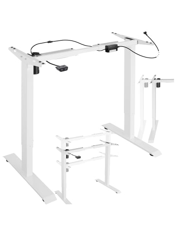 tectake Schreibtischgestell elektrisch höhenverstellbar 85-129x65x71-121cm