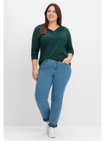 sheego by Joe Browns Langarmshirt in tiefgrün