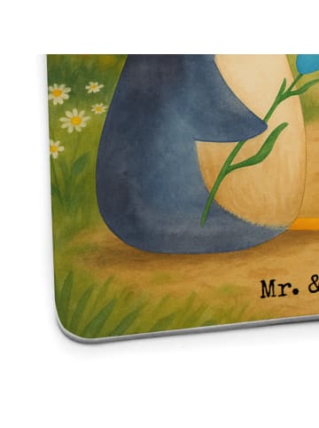 Mr. & Mrs. Panda Tischuntersetzer Pinguin Pärchen Design ohne Sp... in Weiß