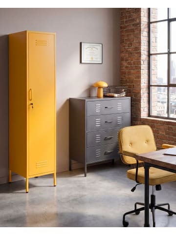 Beliani Kleiderschrank FROME in Gelb/Orange - (W) 38 x (H) 185 x (L) 50 cm