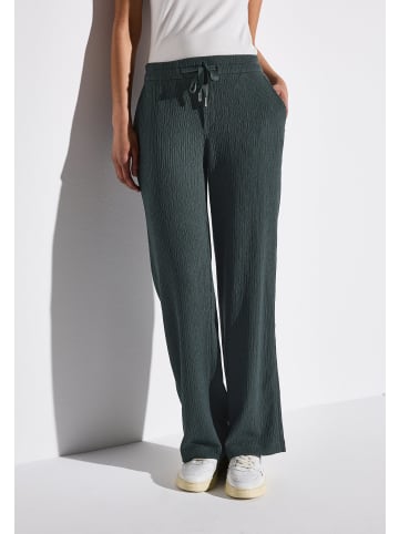 Street One 'Wide Leg Hose mit Struktur' Grün