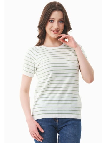 Organication T-Shirt "WOR17581" in Cremeweiß/Matchagrün