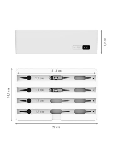 ALLDOCK Ladestation "Classic Complete" in Weiß